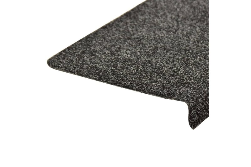 Selvklebende trappematter 10 stk grå 65x25 cm nålestempel - Grå - Tekstiler - Tepper & Matter - Spesialmatte - Trappetepper