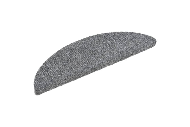 Selvklebende trappematter 10 stk lysegrå 54x16x4 cm - Grå - Tekstiler - Tepper & Matter - Spesialmatte - Trappetepper