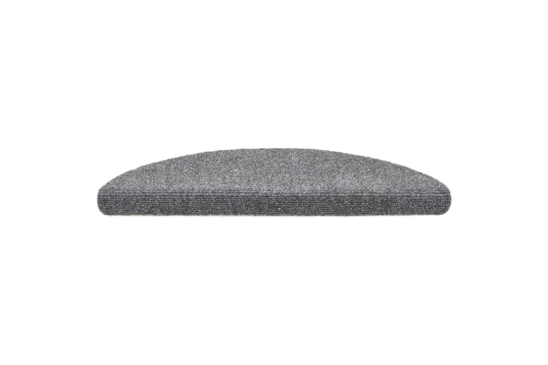 Selvklebende trappematter 10 stk lysegrå 54x16x4 cm - Grå - Tekstiler - Tepper & Matter - Spesialmatte - Trappetepper