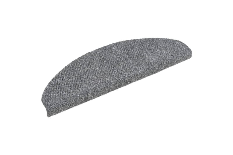 Selvklebende trappematter 10 stk lysegrå 65x21x4 cm - Grå - Tekstiler - Tepper & Matter - Spesialmatte - Trappetepper