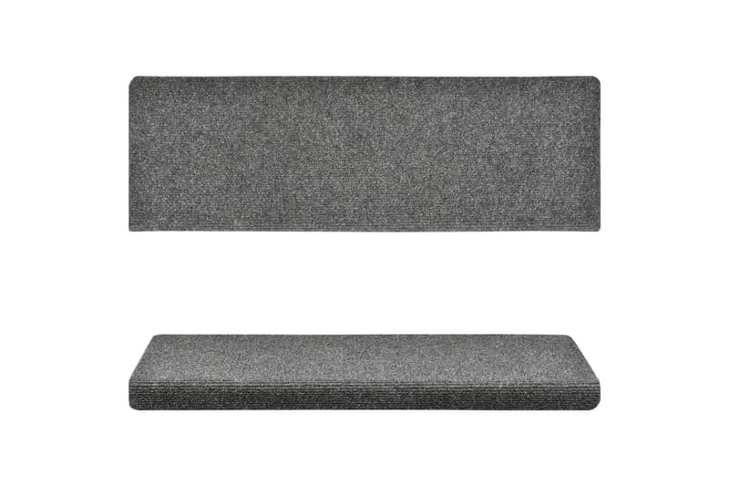 Selvklebende trappematter 10 stk lysegrå 65x25 cm - Grå - Tekstiler - Tepper & Matter - Spesialmatte - Trappetepper