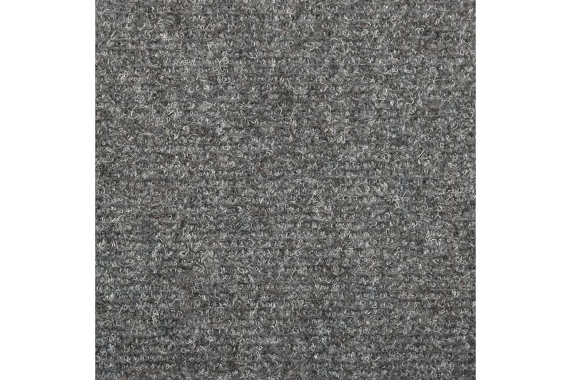 Selvklebende trappematter 10 stk lysegrå 65x25cm nålestempel - Grå - Tekstiler - Tepper & Matter - Spesialmatte - Trappetepper