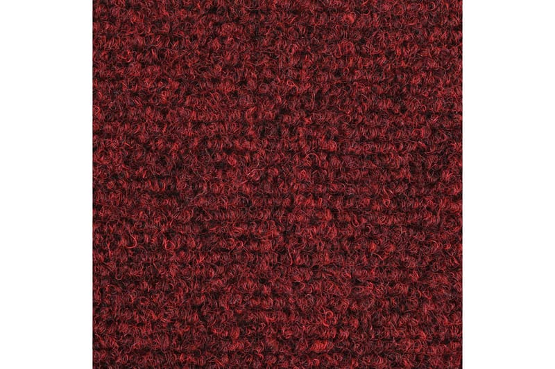 Selvklebende trappematter 10 stk rød 56x17x3cm nålestempel - Rød - Tekstiler - Tepper & Matter - Spesialmatte - Trappetepper