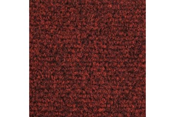 Selvklebende trappematter 10 stk rød 65x21x4 cm nålestempel - Rød - Tekstiler - Tepper & Matter - Spesialmatte - Trappetepper