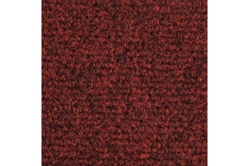 Selvklebende trappematter 10 stk rød 65x21x4 cm nålestempel - Rød - Tekstiler - Tepper & Matter - Spesialmatte - Trappetepper