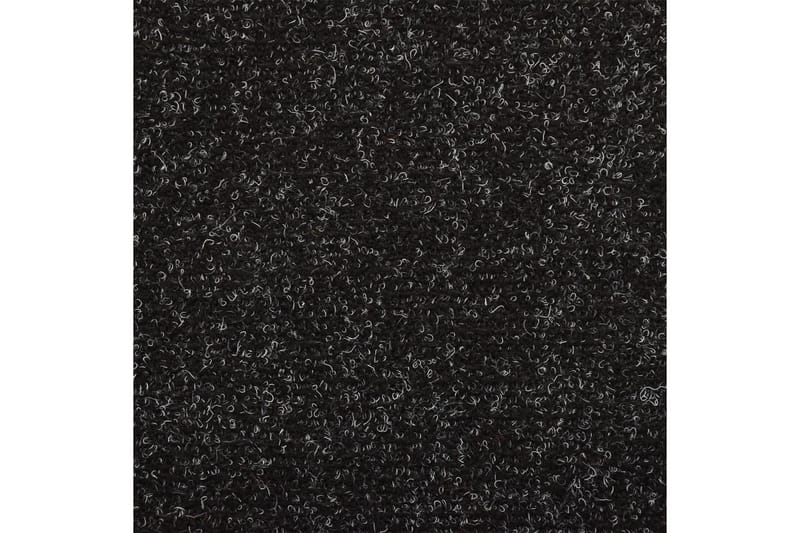 Selvklebende trappematter 10 stk svart 65x25 cm nålestempel - Svart - Trappetepper