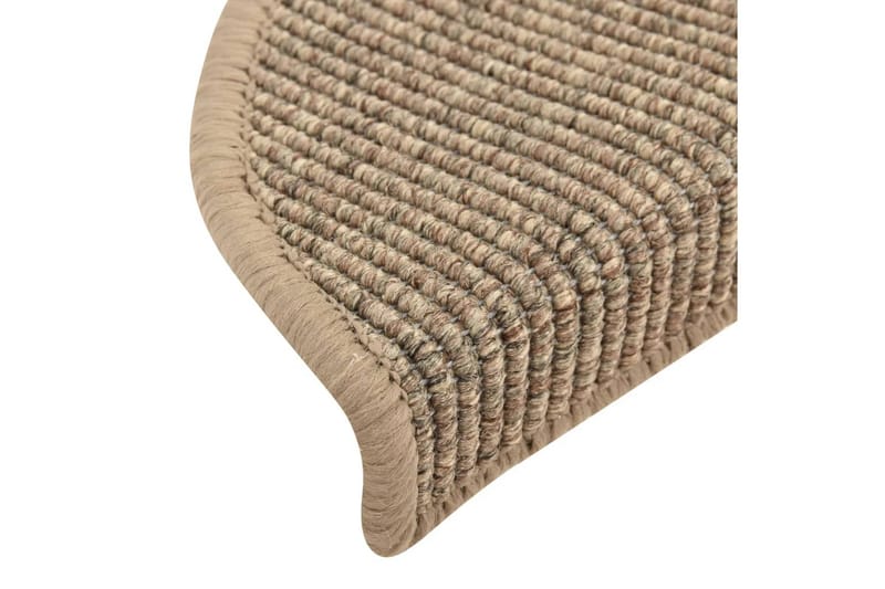 Selvklebende trappematter 15 stk 56x20 cm mörk beige - Beige - Tekstiler - Tepper & Matter - Spesialmatte - Trappetepper