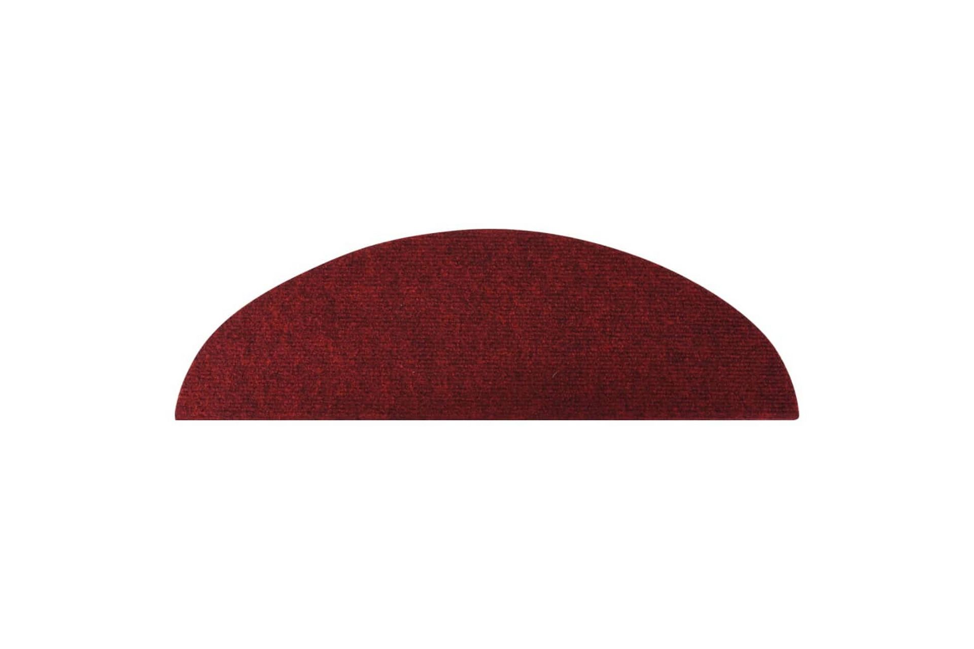 Selvklebende trappematter 15 stk 56x20 cm rød - Rød - Tekstiler - Tepper & Matter - Spesialmatte - Trappetepper