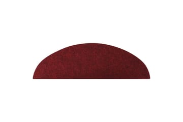 Selvklebende trappematter 15 stk 56x20 cm rød - Rød - Tekstiler - Tepper & Matter - Spesialmatte - Trappetepper