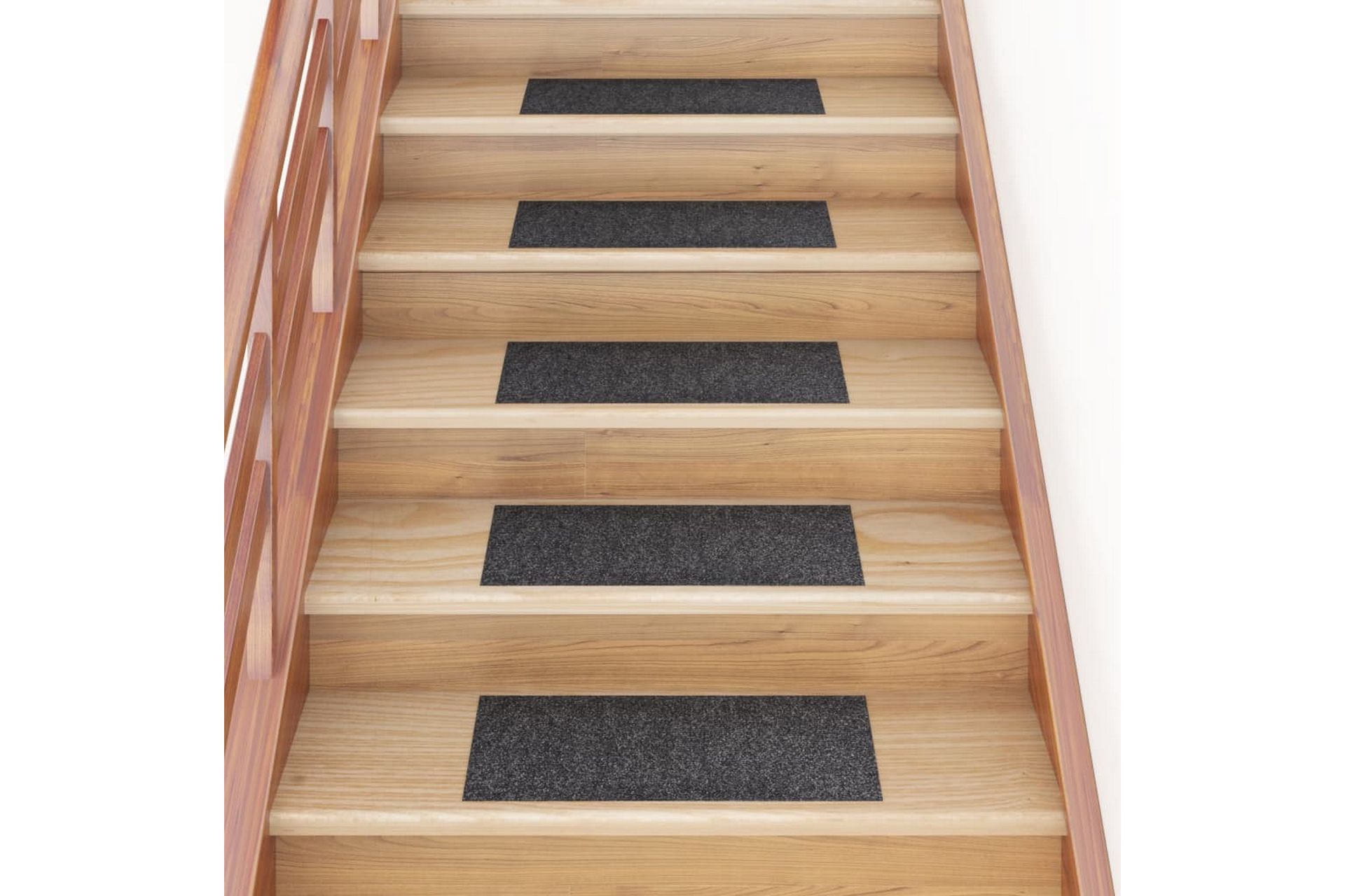 Selvklebende trappematter 15 stk 60x25 cm grå - Grå - Tekstiler - Tepper & Matter - Spesialmatte - Trappetepper