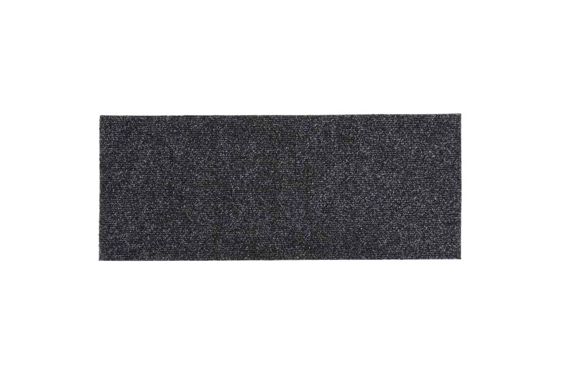 Selvklebende trappematter 15 stk 60x25 cm grå - Grå - Tekstiler - Tepper & Matter - Spesialmatte - Trappetepper