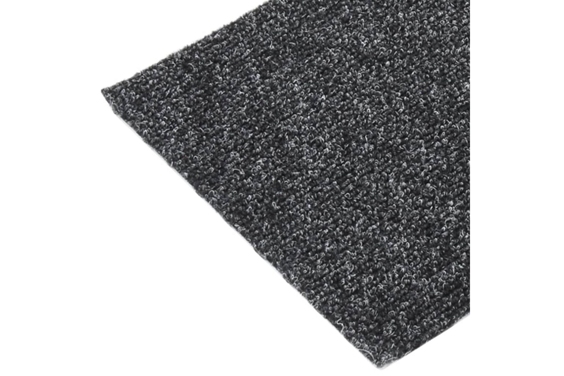 Selvklebende trappematter 15 stk 60x25 cm grå - Grå - Tekstiler - Tepper & Matter - Spesialmatte - Trappetepper