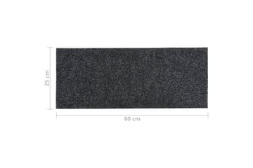 Selvklebende trappematter 15 stk 60x25 cm grå - Grå - Tekstiler - Tepper & Matter - Spesialmatte - Trappetepper