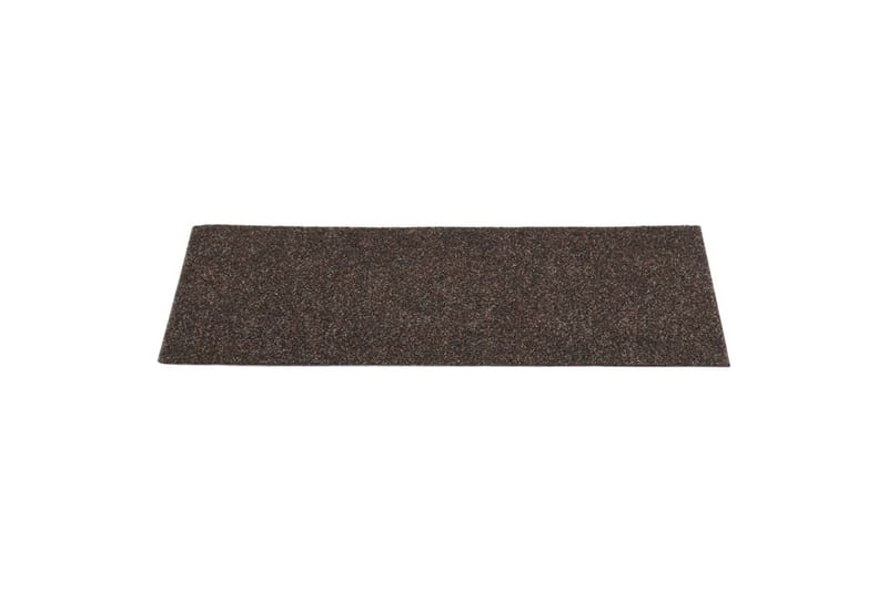 Selvklebende trappematter 15 stk 60x25 cm mørkebrun - Brun - Tekstiler - Tepper & Matter - Spesialmatte - Trappetepper