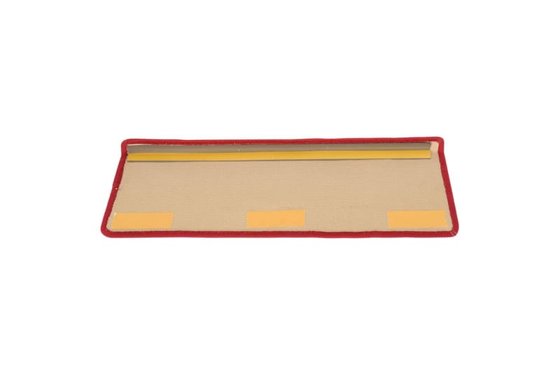 Selvklebende trappematter 15 stk 65x25 cm rød - Rød - Tekstiler - Tepper & Matter - Spesialmatte - Trappetepper
