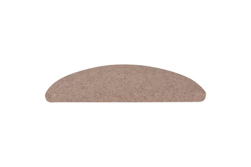 Selvklebende trappematter 15 stk 65x26 cm beige - Beige - Tekstiler - Tepper & Matter - Spesialmatte - Trappetepper