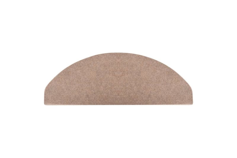 Selvklebende trappematter 15 stk 65x26 cm beige - Beige - Tekstiler - Tepper & Matter - Spesialmatte - Trappetepper
