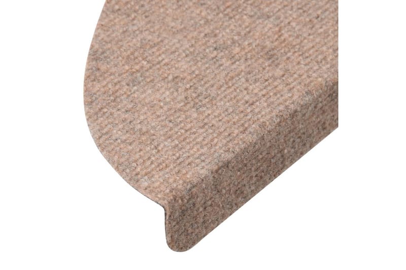 Selvklebende trappematter 15 stk 65x26 cm beige - Beige - Tekstiler - Tepper & Matter - Spesialmatte - Trappetepper