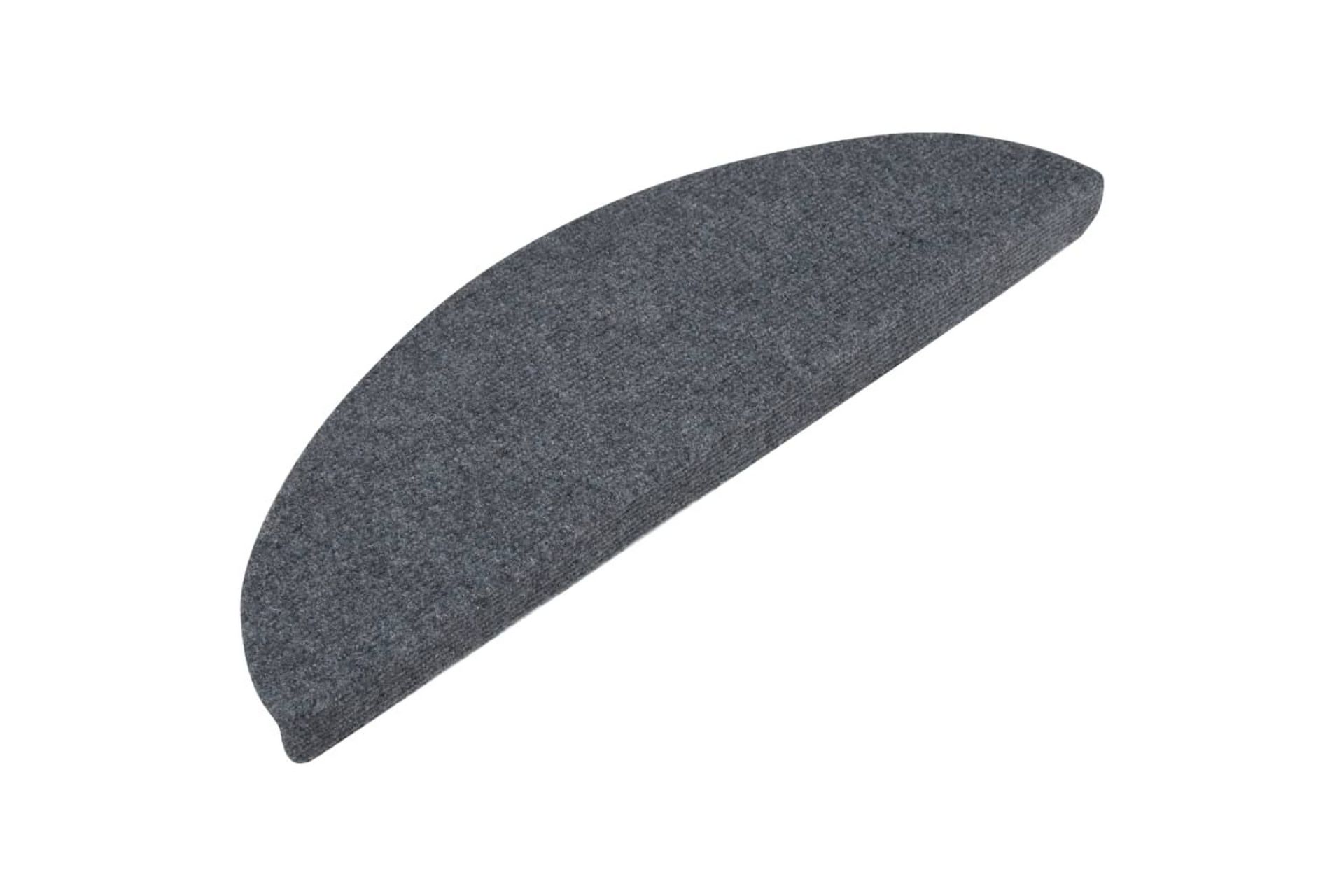 Selvklebende trappematter 15 stk 65x26 cm grå - Grå - Tekstiler - Tepper & Matter - Spesialmatte - Trappetepper