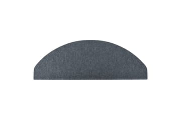 Selvklebende trappematter 15 stk 65x26 cm grå - Grå - Tekstiler - Tepper & Matter - Spesialmatte - Trappetepper