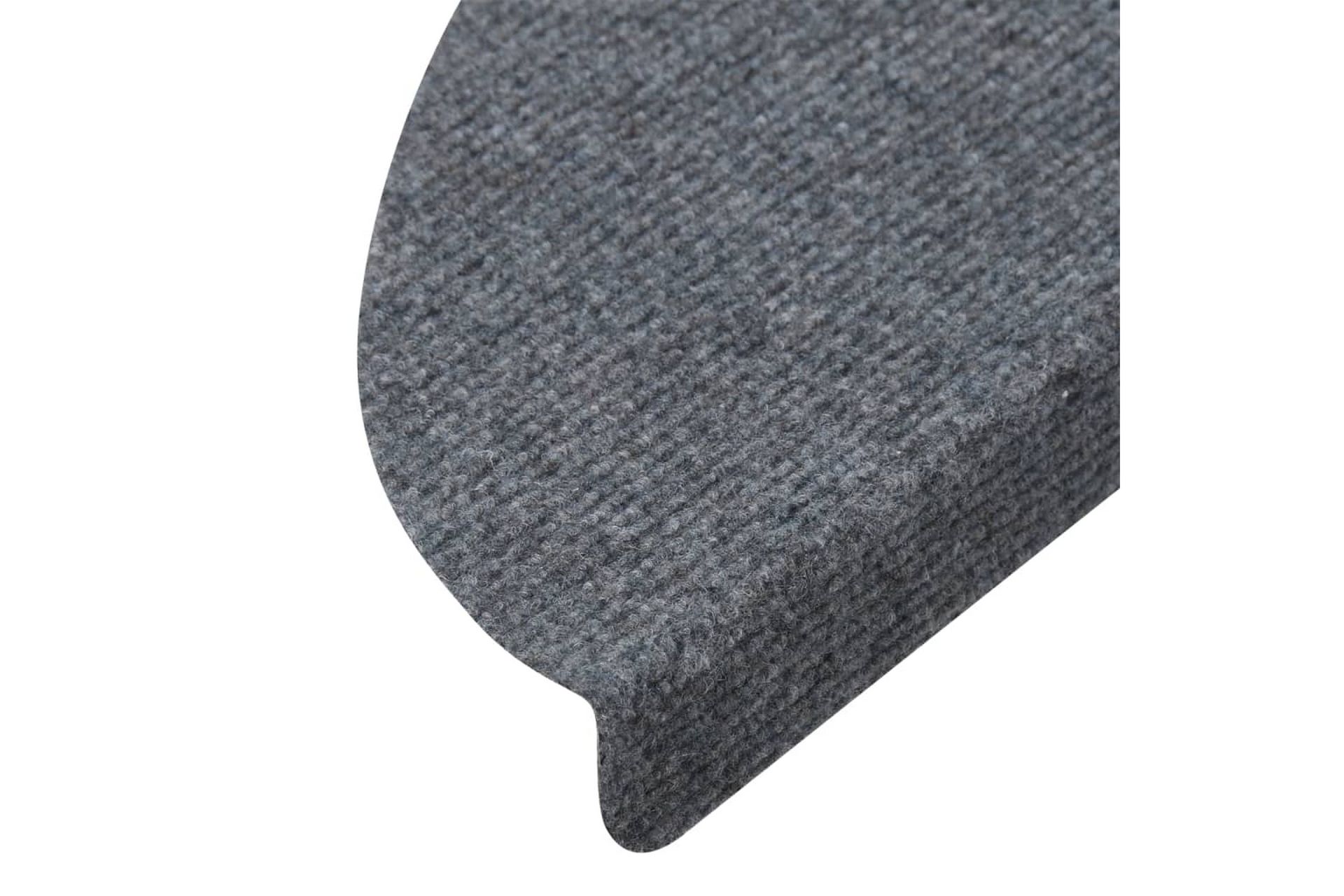 Selvklebende trappematter 15 stk 65x26 cm grå - Grå - Tekstiler - Tepper & Matter - Spesialmatte - Trappetepper