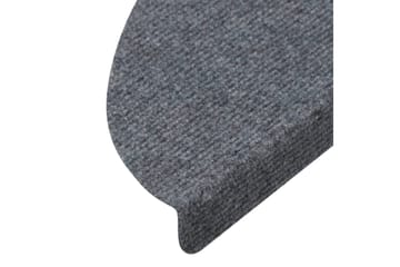 Selvklebende trappematter 15 stk 65x26 cm grå - Grå - Tekstiler - Tepper & Matter - Spesialmatte - Trappetepper