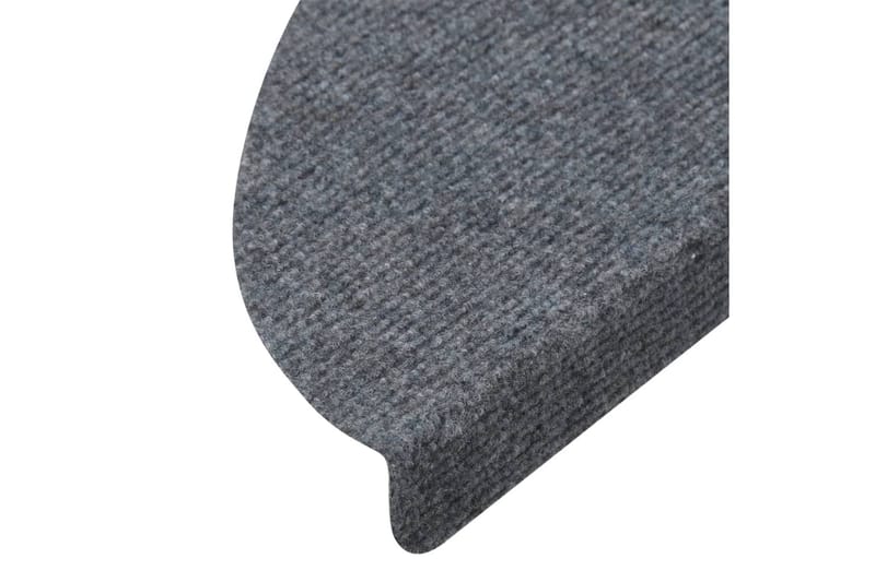 Selvklebende trappematter 15 stk 65x26 cm grå - Grå - Tekstiler - Tepper & Matter - Spesialmatte - Trappetepper