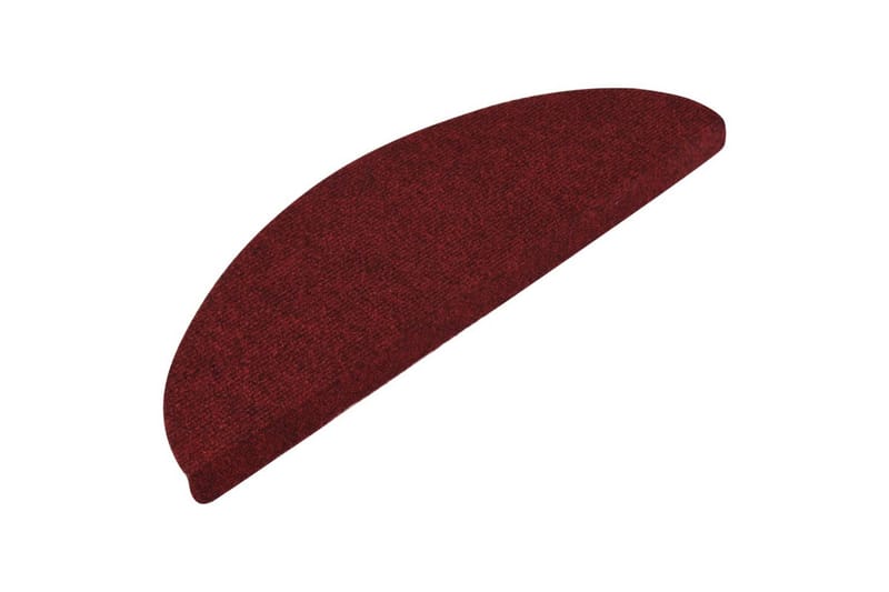 Selvklebende trappematter 15 stk 65x26 cm rød - Rød - Tekstiler - Tepper & Matter - Spesialmatte - Trappetepper