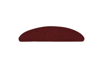Selvklebende trappematter 15 stk 65x26 cm rød - Rød - Tekstiler - Tepper & Matter - Spesialmatte - Trappetepper