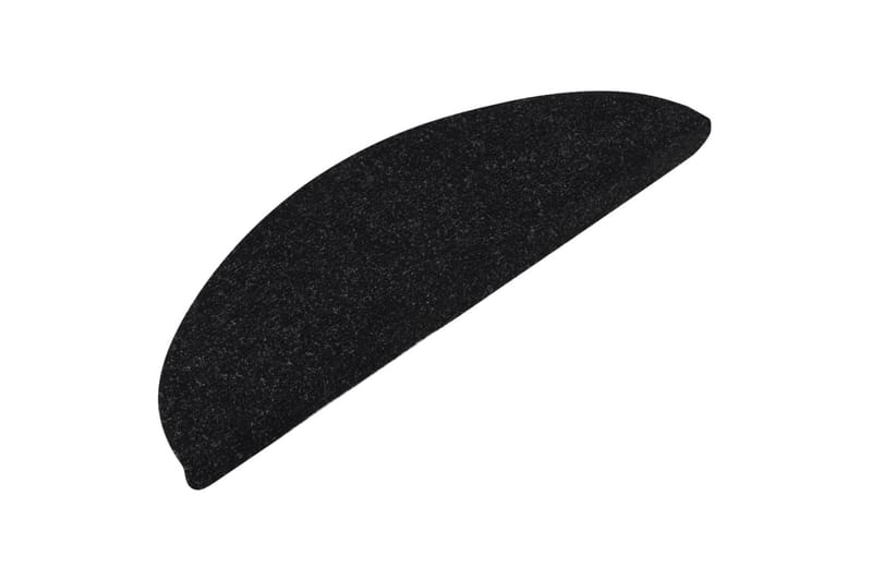 Selvklebende trappematter 15 stk 65x26 cm svart - Svart - Tekstiler - Tepper & Matter - Spesialmatte - Trappetepper