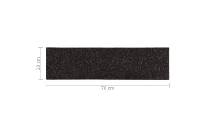 Selvklebende trappematter 15 stk 76x20 cm brun - Brun - Tekstiler - Tepper & Matter - Spesialmatte - Trappetepper