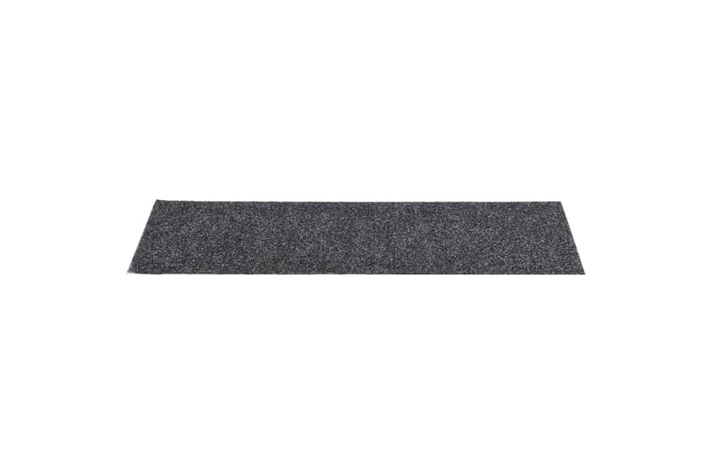 Selvklebende trappematter 15 stk 76x20 cm grå - Grå - Tekstiler - Tepper & Matter - Spesialmatte - Trappetepper