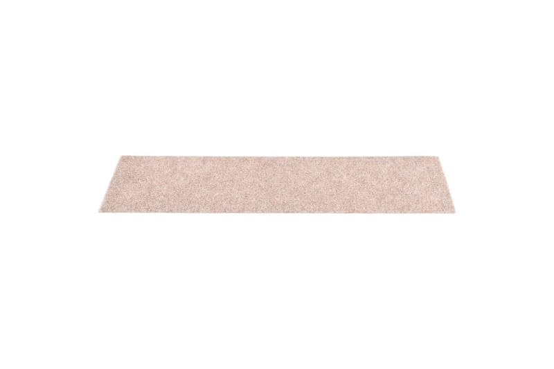 Selvklebende trappematter 15 stk 76x20 cm lysebrun - Brun - Tekstiler - Tepper & Matter - Spesialmatte - Trappetepper