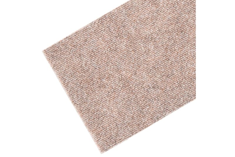 Selvklebende trappematter 15 stk 76x20 cm lysebrun - Brun - Tekstiler - Tepper & Matter - Spesialmatte - Trappetepper