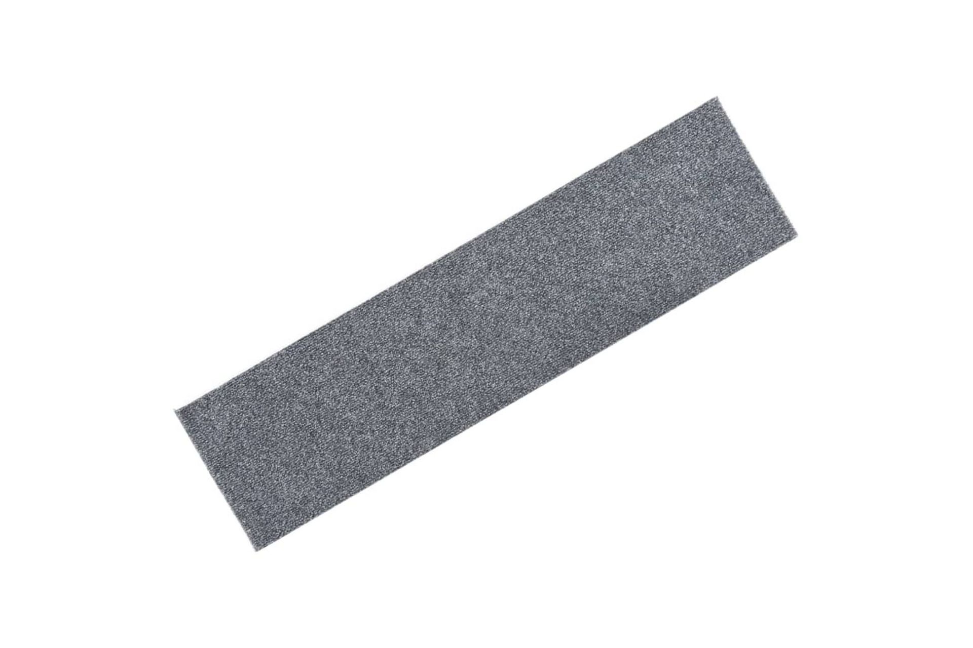 Selvklebende trappematter 15 stk 76x20 cm lysegrå - Grå - Tekstiler - Tepper & Matter - Spesialmatte - Trappetepper