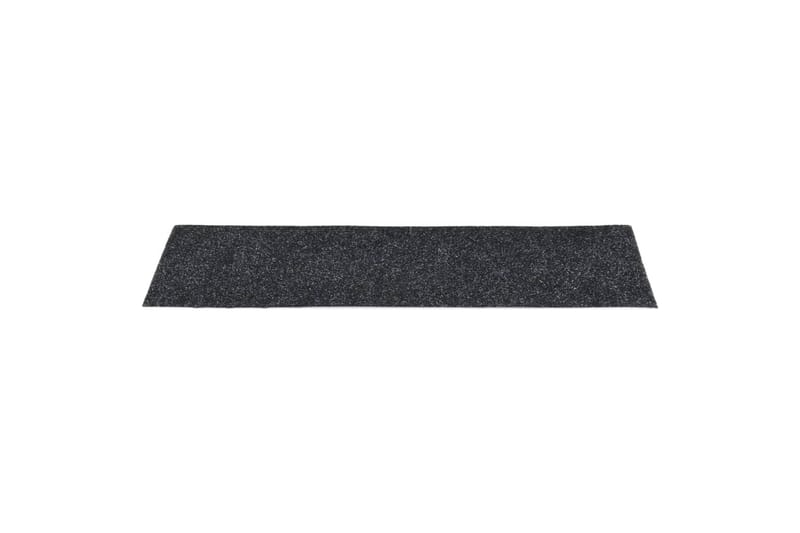 Selvklebende trappematter 15 stk 76x20 cm svart - Svart - Tekstiler - Tepper & Matter - Spesialmatte - Trappetepper