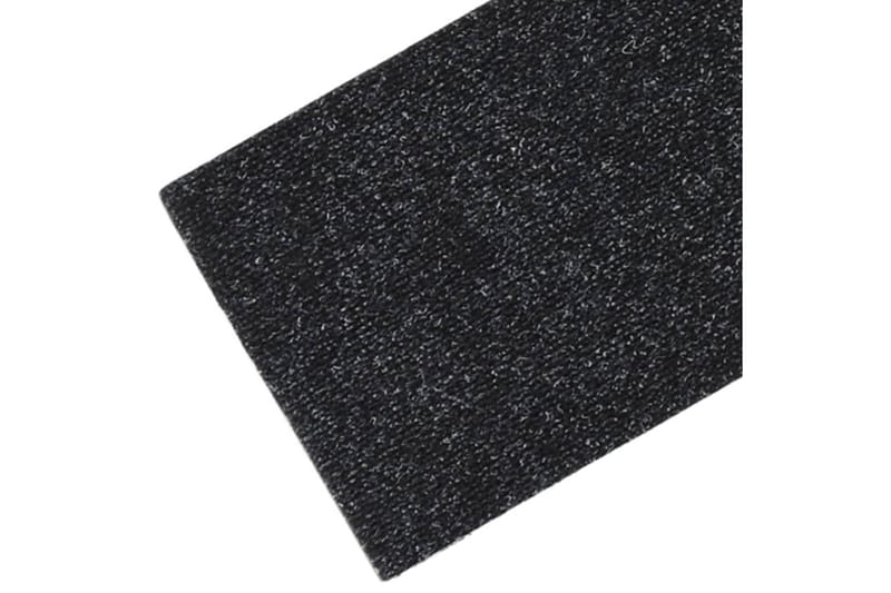 Selvklebende trappematter 15 stk 76x20 cm svart - Svart - Tekstiler - Tepper & Matter - Spesialmatte - Trappetepper