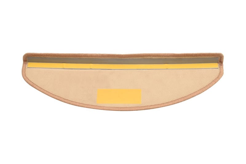 Selvklebende trappematter 15 stk beige 65x21x4 cm - Beige - Tekstiler - Tepper & Matter - Spesialmatte - Trappetepper