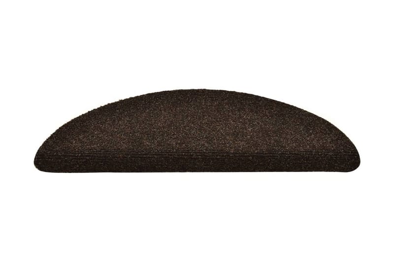 Selvklebende trappematter 15 stk brun 56x17x3 cm nålestempel - Brun - Tekstiler - Tepper & Matter - Spesialmatte - Trappetepper