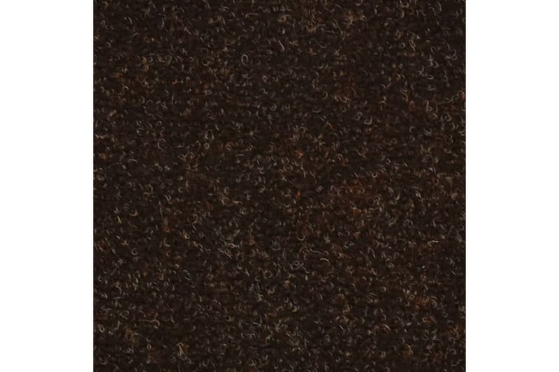 Selvklebende trappematter 15 stk brun 56x17x3 cm nålestempel - Brun - Trappetepper