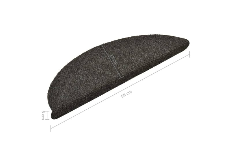 Selvklebende trappematter 15 stk brun 56x17x3cm nålestempel - Brun - Tekstiler - Tepper & Matter - Spesialmatte - Trappetepper