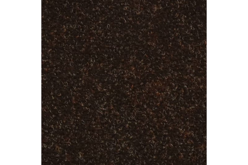 Selvklebende trappematter 15 stk brun 65x21x4 cm nålestempel - Brun - Tekstiler - Tepper & Matter - Spesialmatte - Trappetepper