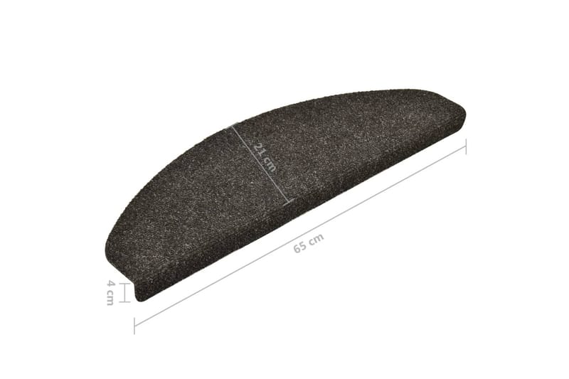 Selvklebende trappematter 15 stk brun 65x21x4cm nålestempel - Brun - Tekstiler - Tepper & Matter - Spesialmatte - Trappetepper