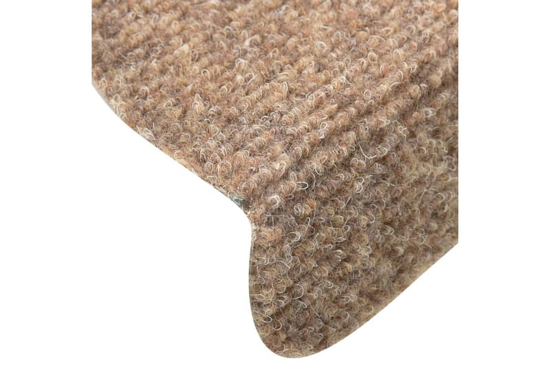 Selvklebende trappematter 15 stk krem 65x21x4cm nålestempel - Krem - Tekstiler - Tepper & Matter - Spesialmatte - Trappetepper
