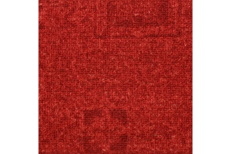 Selvklebende trappematter 15 stk rød 65x21x4 cm - Rød - Trappetepper