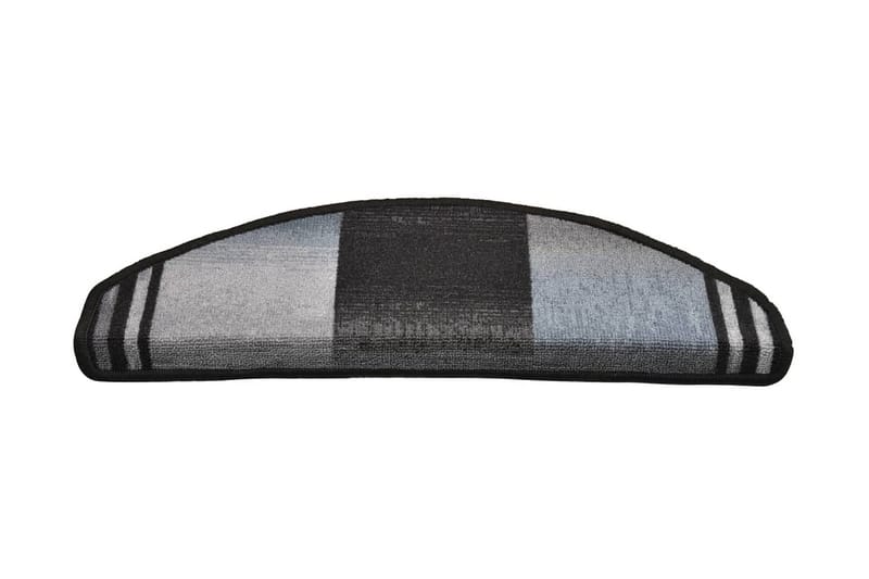 Selvklebende trappematter 15 stk svart og grå 65x21x4 cm - Flerfarget - Tekstiler - Tepper & Matter - Spesialmatte - Trappetepper
