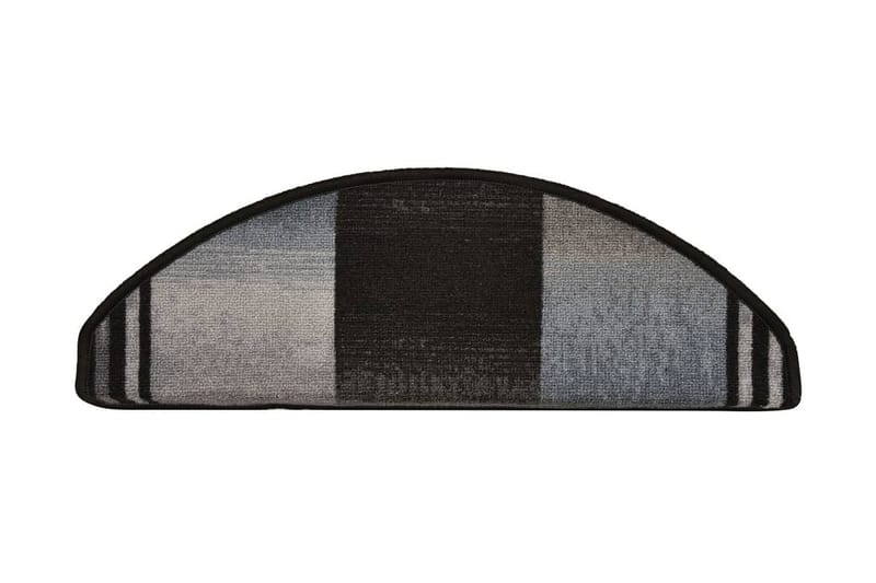 Selvklebende trappematter 15 stk svart og grå 65x21x4 cm - Flerfarget - Tekstiler - Tepper & Matter - Spesialmatte - Trappetepper