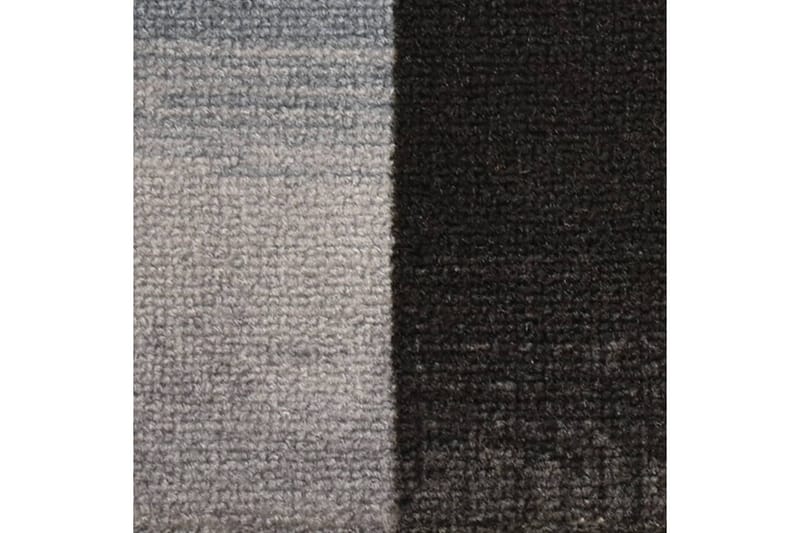 Selvklebende trappematter 15 stk svart og grå 65x21x4 cm - Flerfarget - Tekstiler - Tepper & Matter - Spesialmatte - Trappetepper