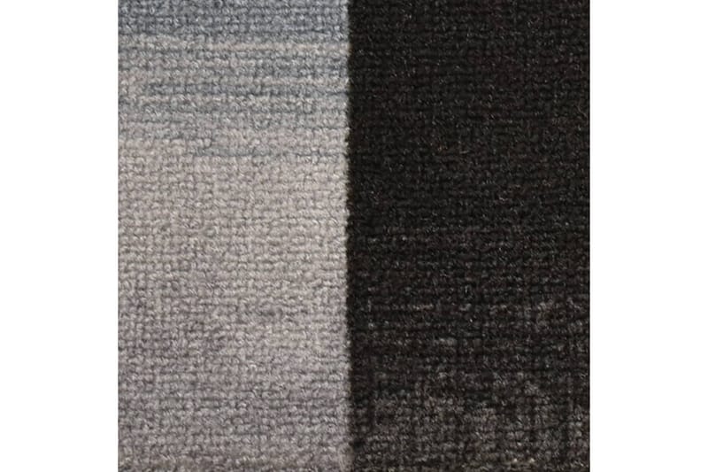 Selvklebende trappematter 15 stk svart og grå 65x21x4 cm - Flerfarget - Trappetepper