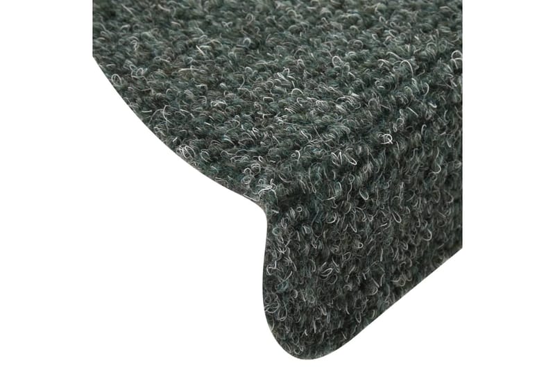 Selvklebende trappematter 15st grønn 56x17x3 cm nålestempel - grønn - Tekstiler - Tepper & Matter - Spesialmatte - Trappetepper